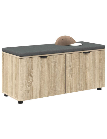 Panca per ingresso con cuscino Rovere Sonoma 100 x 38 x 46 cm