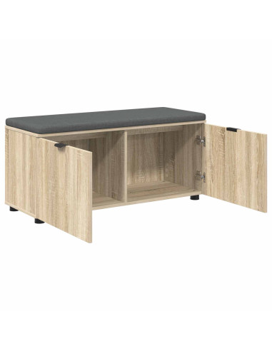 Panca per ingresso con cuscino Rovere Sonoma 100 x 38 x 46 cm