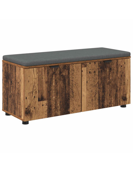 Panca per ingresso con cuscino Legno vecchio 100 x 38 x 46 cm