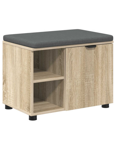 Panca per ingresso con cuscino Rovere Sonoma 60 x 38 x 46 cm