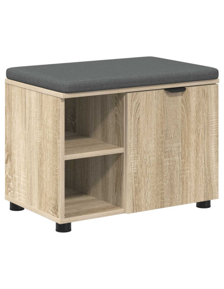 Panca per ingresso con cuscino Rovere Sonoma 60 x 38 x 46 cm