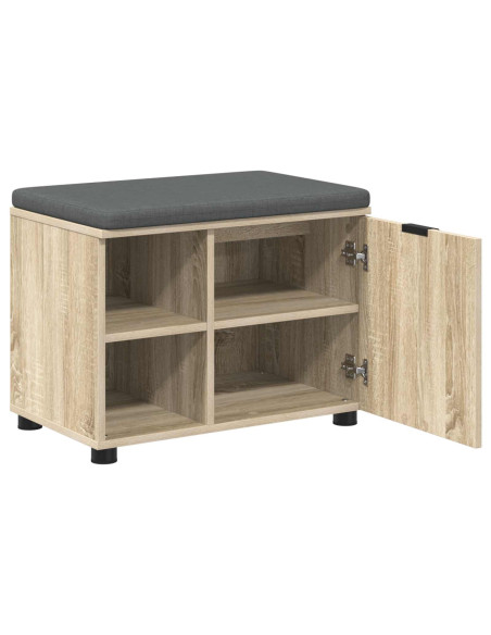 Panca per ingresso con cuscino Rovere Sonoma 60 x 38 x 46 cm