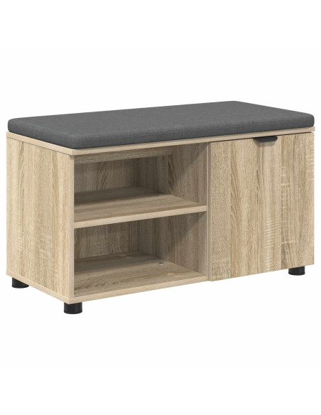 Panca per ingresso con cuscino Rovere Sonoma 80 x 38 x 46 cm