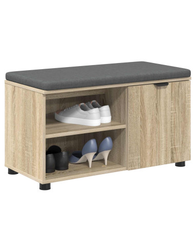 Panca per ingresso con cuscino Rovere Sonoma 80 x 38 x 46 cm