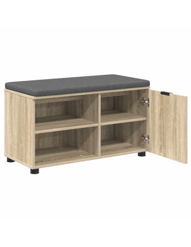 Panca per ingresso con cuscino Rovere Sonoma 80 x 38 x 46 cm