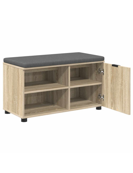 Panca per ingresso con cuscino Rovere Sonoma 80 x 38 x 46 cm