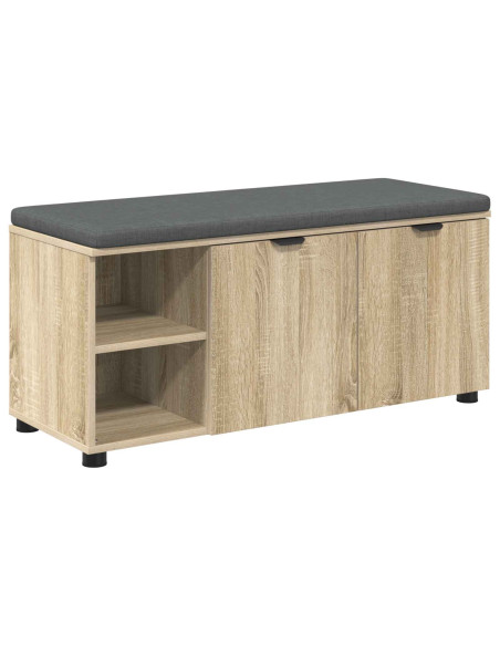 Panca per ingresso con cuscino Rovere Sonoma 100 x 38 x 46 cm