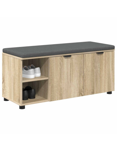 Panca per ingresso con cuscino Rovere Sonoma 100 x 38 x 46 cm