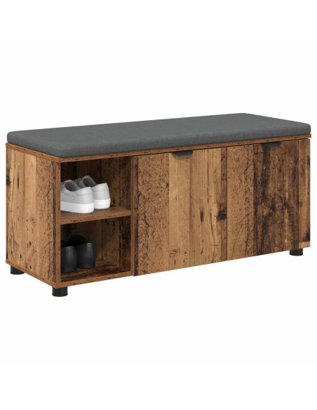 Panca per ingresso con cuscino Legno vecchio 100 x 38 x 46 cm