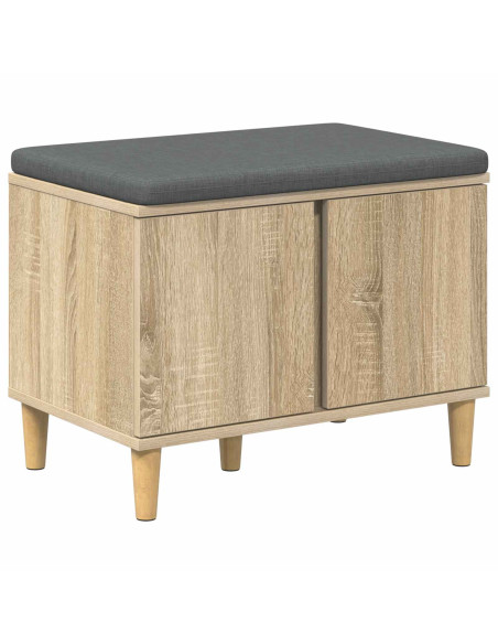 Panca per ingresso con cuscino Rovere Sonoma 60 x 38 x 46 cm