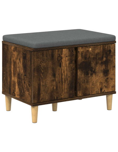 Panca per ingresso con cuscino Rovere fumé 60 x 38 x 46 cm