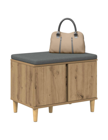 Panca per ingresso con porta Rovere artigianale 60 x 38 x 46 cm