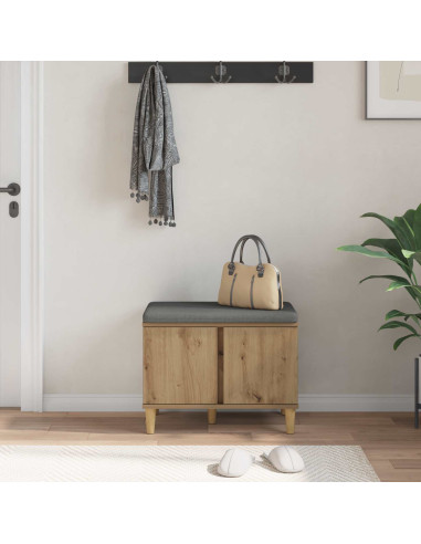 Panca per ingresso con porta Rovere artigianale 60 x 38 x 46 cm