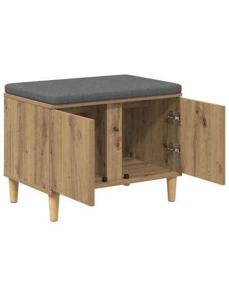 Panca per ingresso con porta Rovere artigianale 60 x 38 x 46 cm