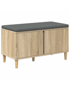Panca per ingresso con cuscino Rovere Sonoma 60 x 38 x 46 cm 2