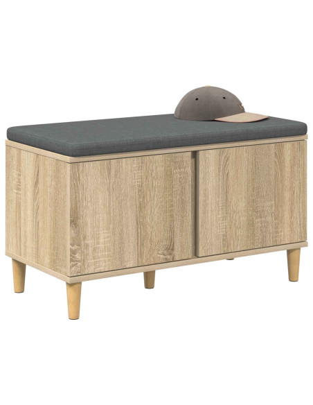 Panca per ingresso con cuscino Rovere Sonoma 60 x 38 x 46 cm