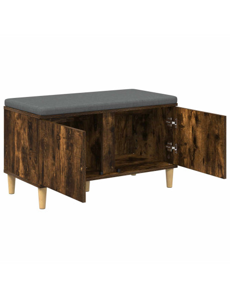 Panca per ingresso con cuscino Rovere fumé 60 x 38 x 46 cm