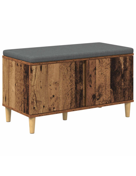Panca per ingresso con cuscino Legno vecchio 60 x 38 x 46 cm