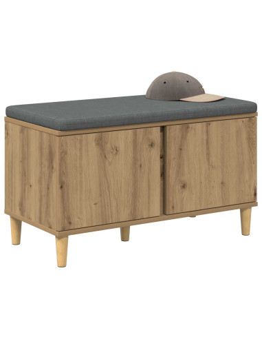 Panca per ingresso con porta Rovere artigianale 60 x 38 x 46 cm