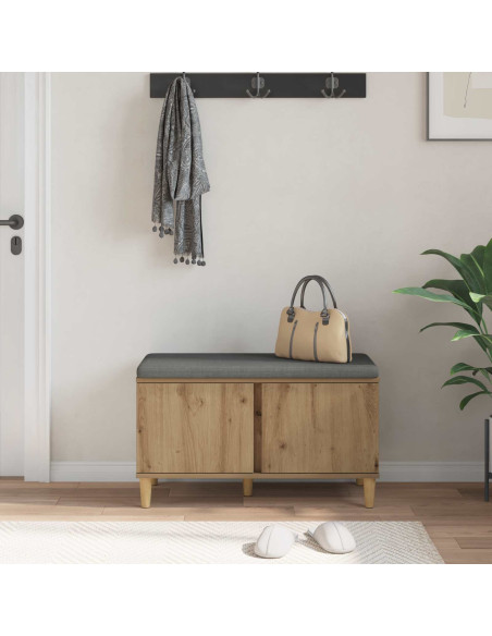 Panca per ingresso con porta Rovere artigianale 60 x 38 x 46 cm