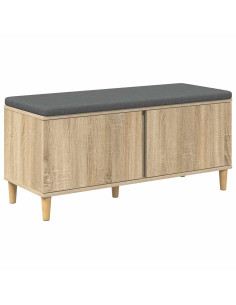 Panca per ingresso con cuscino Rovere Sonoma 60 x 38 x 46 cm 2