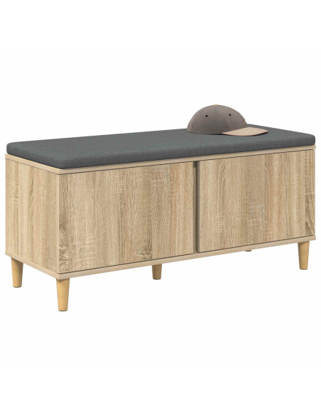 Panca per ingresso con cuscino Rovere Sonoma 60 x 38 x 46 cm