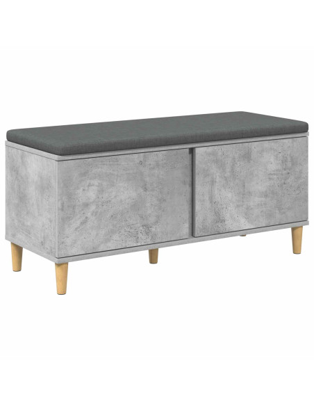 Panca per ingresso con cuscino Grigio cemento 60 x 38 x 46 cm