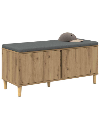 Panca per ingresso con porta Rovere artigianale 60 x 38 x 46 cm
