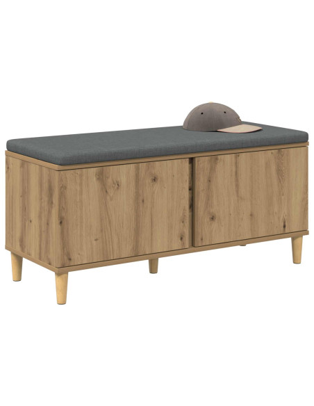 Panca per ingresso con porta Rovere artigianale 60 x 38 x 46 cm