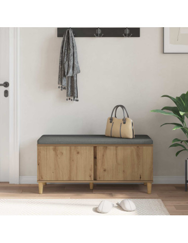 Panca per ingresso con porta Rovere artigianale 60 x 38 x 46 cm