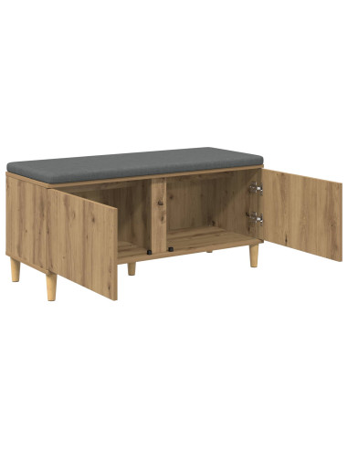 Panca per ingresso con porta Rovere artigianale 60 x 38 x 46 cm