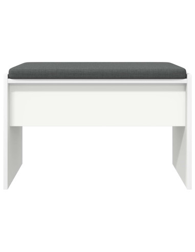 Panca per ingresso con cuscino Bianco 63 x 38 x 40 cm