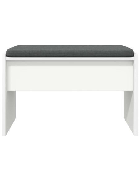 Panca per ingresso con cuscino Bianco 63 x 38 x 40 cm