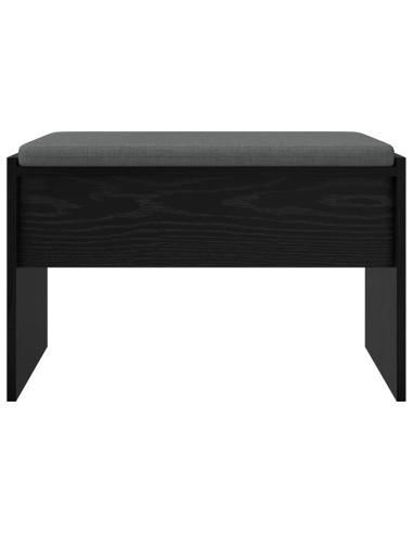 Panca per ingresso con cuscino Rovere Nero 63 x 38 x 40 cm