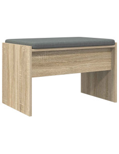 Panca per ingresso con cuscino Rovere Sonoma 63 x 38 x 40 cm 2