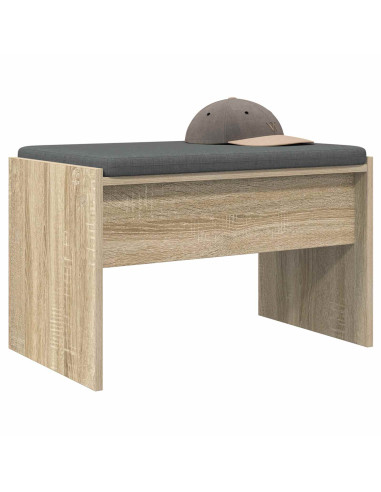 Panca per ingresso con cuscino Rovere Sonoma 63 x 38 x 40 cm