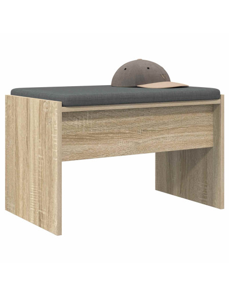 Panca per ingresso con cuscino Rovere Sonoma 63 x 38 x 40 cm