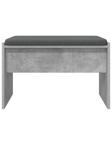 Panca per ingresso con cuscino Grigio cemento 63 x 38 x 40 cm