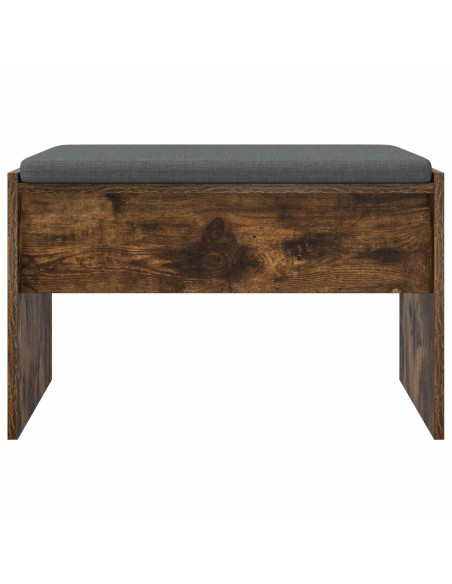 Panca per ingresso con cuscino Rovere fumé 63 x 38 x 40 cm