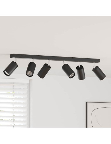 Faretto da soffitto Nero 73 x 6 x 16 cm Metallo