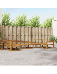 Set di divani da esterno 7 pcs Naturale