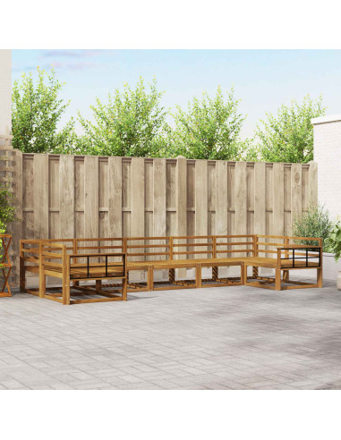 Set di divani da esterno 7 pcs Naturale