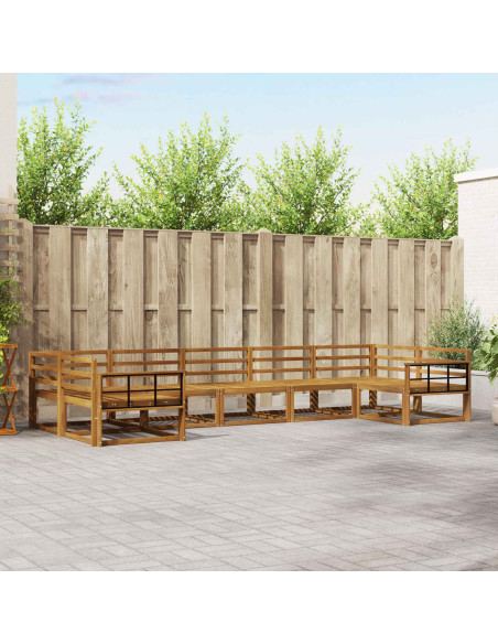 Set di divani da esterno 7 pcs Naturale