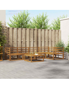 Set di divani da esterno 6 pcs Naturale