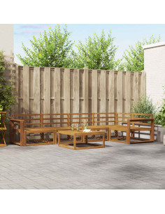 Set di divani da esterno 6 pcs Naturale