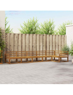 Set di divani da esterno 6 pcs Naturale