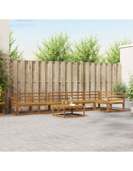 Set di divani da esterno 7 pcs Naturale