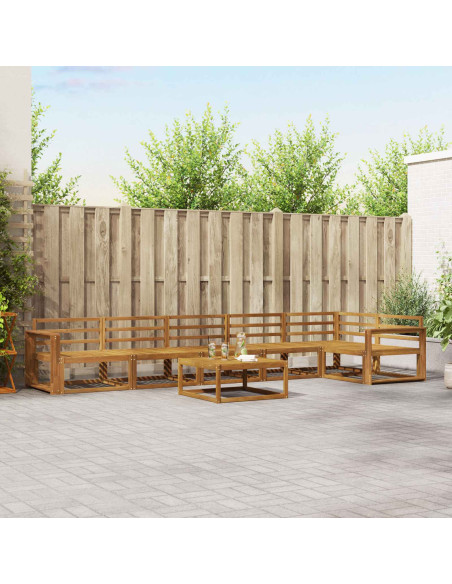 Set di divani da esterno 7 pcs Naturale