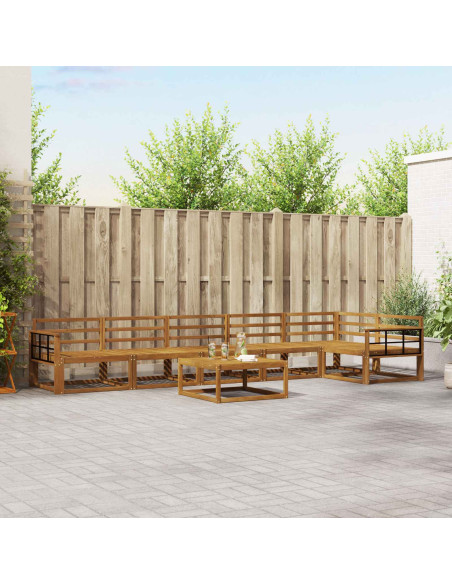 Set di divani da esterno 7 pcs Naturale