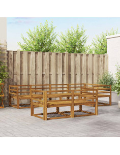 Set di divani da esterno 7 pcs Naturale